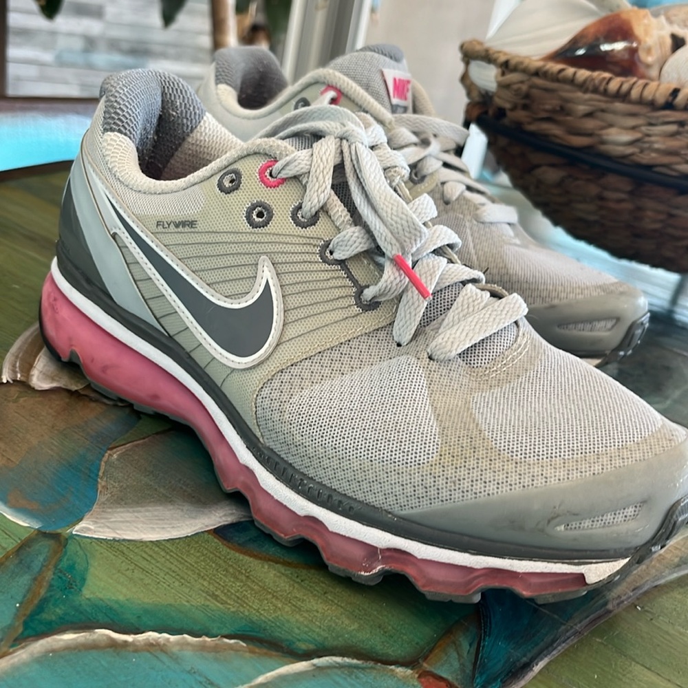 Nike Women's Sneakers Gray with Pink Accents
